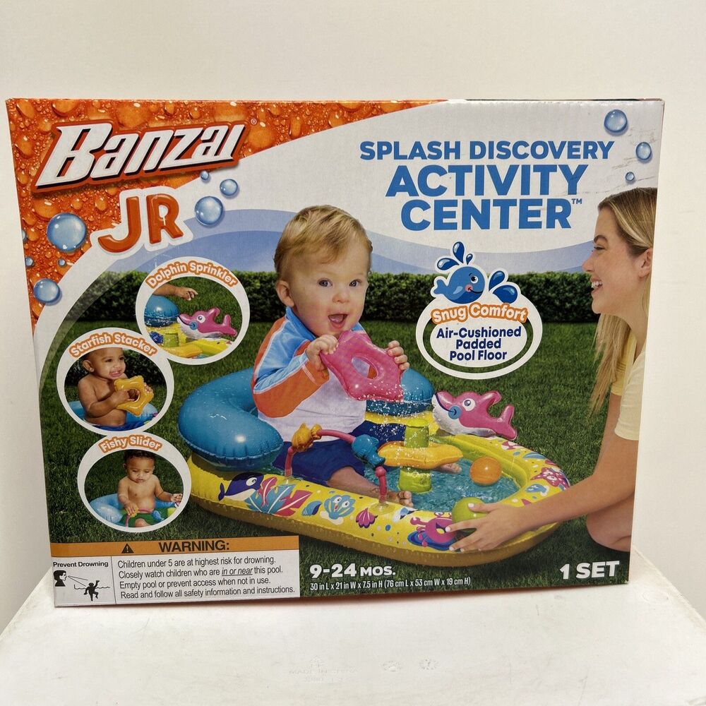 Banzai Jr. Splash Discovery Activity Center Water Play Set - 9-24 Mos‎ Baby Pool